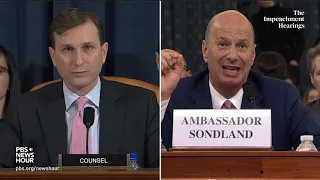 WATCH: Democratic counsel’s full questioning of Gordon Sondland | Trump's first impeachment hearings