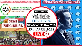 Daily Newspaper Analysis | 27 April 2022 | The Hindu Editorial Analysis | Current Affairs UPSC CSE |