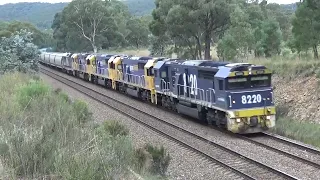 Australian trains- Pacific National lash ups- southern export wheat.