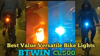 Btwin CL 500 Front/Rear USB Bike Light Set- Black Live Road Test | Vioo Clip Light from Decathlon.