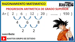 PROGRESION ARITMETICA DE GRADO SUPERIOR (PROBLEMA 2 separata 1C)