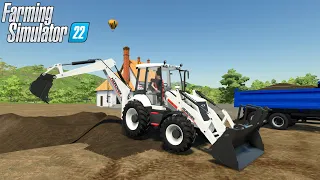 Farming Simulator 22 - HIDROMEK 102B Backhoe loader Digging A Dirt