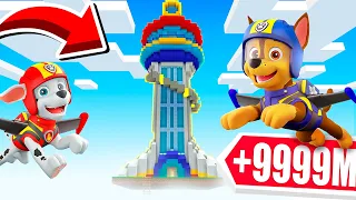 LA CASA DE PAW PATROL APARECE A +9999 METROS DE ALTURA EN MINECRAFT 😱