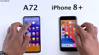 SAMSUNG A72 vs iPhone 8 Plus - SPEED TEST