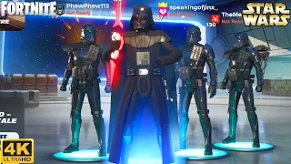 Darth Vader and The Death Troopers Squads Match - Fortnite (4K 60FPS)