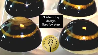 Bonbons with a golden ring design