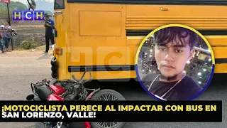¡Motociclista perece al impactar con bus en San Lorenzo, Valle!