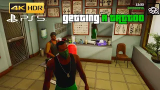 Getting a Tattoo on GTA: San Andreas – The Definitive Edition - Remastered 4K60FPS on PS5