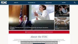 Welcome to the Redesigned FDIC.gov