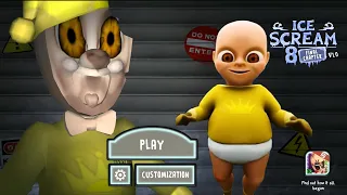 Ice Scream 8 Everyone is Baby In Yellow Full Gameplay