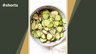My favorite marinated cucumber salad that’s a perfect side dish #shorts