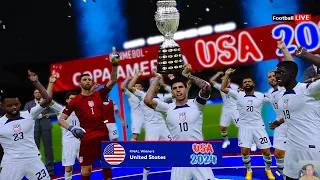 Brazil vs USA | Final Copa America 2024 | Full Match All Goals | Neymar vs USA | PES Gameplay