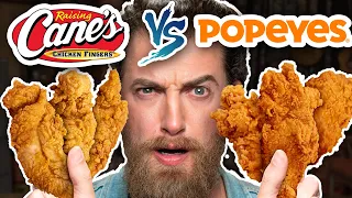 Raising Cane's vs. Popeyes Taste Test | FOOD FEUDS