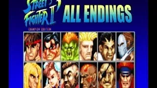 Street Fighter II' Champion Edition (1992) Arcade / ALL ENDINGS