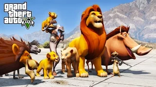 LION KING GTA 5 MOD - SAVING SIMBA FROM SCAR !!!