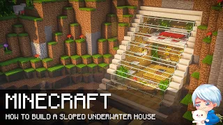 Minecraft | How to Build a Sloped Underwater House | ⛏️ Minecraft Build Tutorial