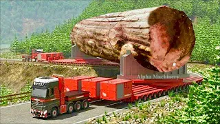 Dangerous Idiots Logging Wood Truck Operator Skills, Heavy Fastest Machines & Wood Crusher Working