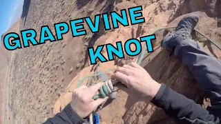 How to tie Grapevine Knot ( Double Fishermans)to connect two ropes.