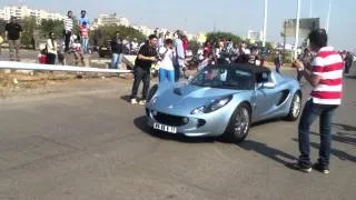 Parx Supercar Club Rally 2014 Mumbai - Gautam Singhania's  Lotus Elise 111R Sound