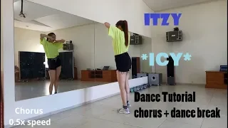 ITZY - “ICY” Dance Tutorial Chorus + Dance Break (Mirrored & Slow)