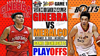 Full Highlights: GINEBRA vs MERALCO (SEMIFINALS GAME 1) 2020 PBA Philippine Cup November 18, 2020