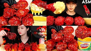 SPICY fried CHICKEN 🍗🔥 eating asmr | Mukbang Compilation 🥵