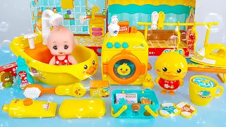 Satisfying with Unboxing Cute Doll Bathtub Playset, Laundry Set, Kitchen Toys Collection Review ASMR