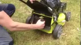 How to install the mulching plug on Ryobi Subaru Lawn Mower RLM4619SME