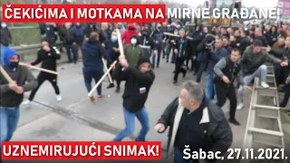 UZNEMIRUJUĆI SNIMAK!  EVO KOMPLETNOG SNIMKA NAPADA AKTIVISTA SNS-a NA GRAĐANE U ŠAPCU! 27.11.2021.