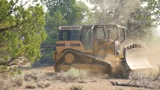 #mountainfire Heavy Equipment Building Fire Containment Fuel Breaks  With Dozers #millfire