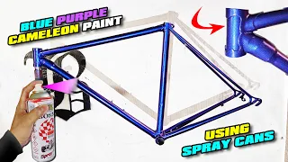 How to Paint Bike Frame using Spray Cans Cameleon Paint (Campagnolo) by B