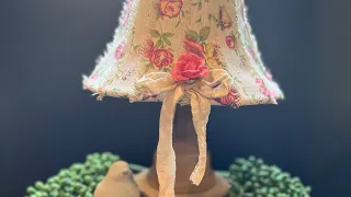 Unbelievable SHABBY CHIC DIY Lamp Shade Transformation with Ribbon