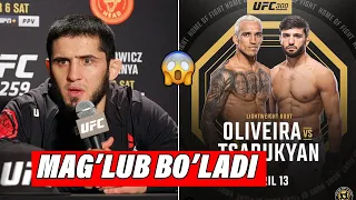 OLIVERA VA SARUKYAN JANGIGA ISLAM VA BOSHQA UFC JANGCHILARINING FIKRI!