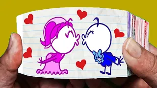 Pencilmate and his True Love's Kiss! Pencilmate Love Pencilmiss |Pencilmation FlipBook| Pencilmation