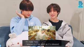 TXT reaction to BTS Sunbaenim Dynamite | Hueningkai & Beomgyu