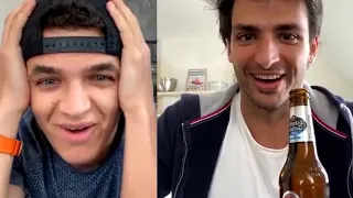 Lando Norris and Carlos Sainz hang out on Instagram Live with some beers (5th June 2020)