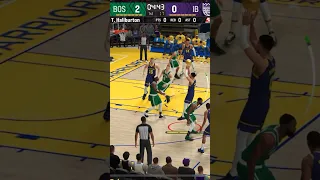 Tyrese Haliburton with a tough step back shot over Jrue Holiday on NBA 2K24 MyTEAM Mobile