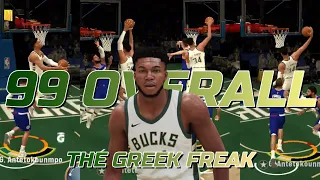 NBA2K22 MOBILE - 99 OVERALL GIANNIS "GREEK FREAK" ANTETOKOUNMPO  DESTROYS CLIPPERS  | ABE GAMING