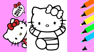 🔴 Coloring Hello Kitty | Coloring Book Pages