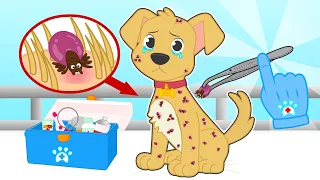 BABY PETS 🐕🪳 Max the dog has Ticks