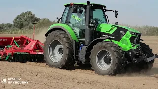 Трактор DEUTZ-FAHR 6165 и AGRO MASZ ATO30 + сеялка SR-300