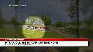 8-year-old boy recovering after being hit by car outside Akron home