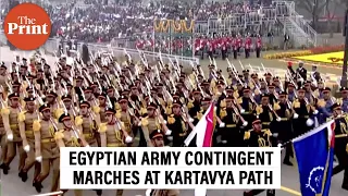 Egyptian Army Contingent marches at Kartavya Path on the 74th Republic Day