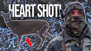KANSAS DOE IN THE SNOW WITH A RECURVE | Traditional Archery & Bowhunting | The Push Archery