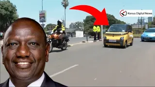 SEE THE SMALL VEHICLE PRESIDENT RUTO USED TODAY TO ATTEND AFRICA CLIMATE SUMMIT AT KICC!!