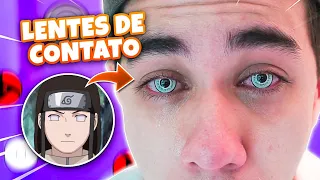 IRRITOU O OLHO?! TESTEI LENTES DE CONTATO DO BYAKUGAN E RINNEGAN DO NARUTO!