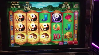 60 Cent bet wins 231 free spins on China Shores Slot machine.