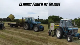 Silage 2022 With Classic Ford Tractors ~ Ford 7710, Ford 7700 ~ Old School