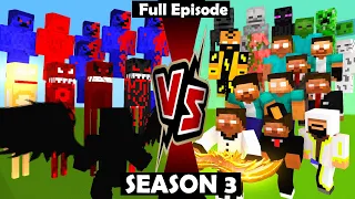 Monster School SEASON 3 FULL EPISODE REVENGE OF THE FALLEN DARK ANGEL - Minecraft Animations