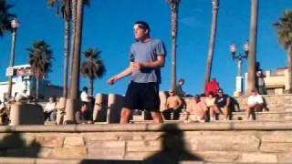 Crazy dancer in huntington beach.